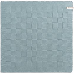 Knit Factory Gebreide Keukendoek - Keukenhanddoek Uni - Stone Green - 50x50 cm