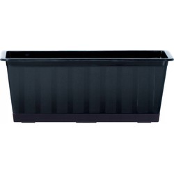 Prosperplast Plantenbak Agro - antraciet - kunststof - 40 x 18 x 14 cm - Plantenbakken
