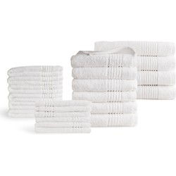 Handdoeken 22 delig set - Supreme - OEKO-TEX Made in Green - 600 g/m2 zacht katoen - wit
