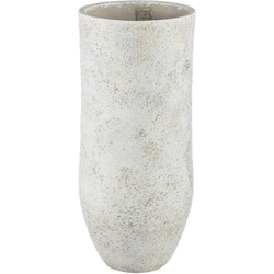 PTMD Bloempot Dorin - 22x22x50 cm - Cement - Wit