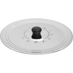 Spatdeksel - universeel - RVS - stoomuitlaat -voor pannen 26/28/30 cm - Pannendeksels