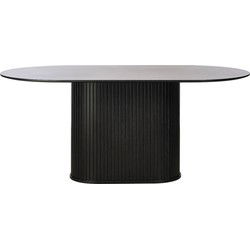 Eettafel Ovaal 180cm - Zwart Eikenhout - Nola