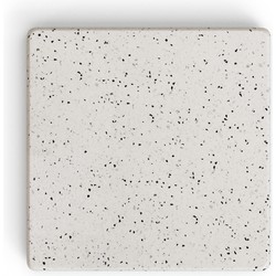 Kave Home - Saura vierkante buitentafelblad van wit terrazzo 44,5 x 44,5 cm