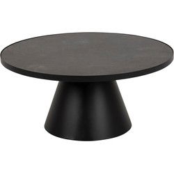 Salontafel - Zwart Keramiek - Ø85,7x40cm - Sjors