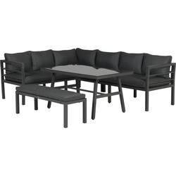 Garden Impressions Blakes lounge dining set 4-delig - donker grijs