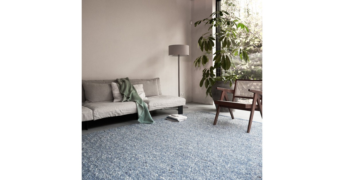 Wollen vloerkleed Bergamo 250 Blauw - Interieur05 - 240 x 340 cm - (XL)