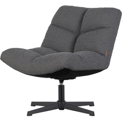 WOOOD Exclusive Vinny Draaifauteuil - Boucle - Antraciet - 80x75x75