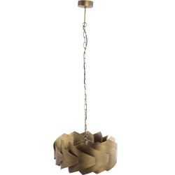 PTMD Arix Gold metal hanging lamp round layered shade