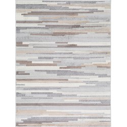 Modern Scandinavisch Tapijt OLIVIA - Wit/Bruin - 200x275 cm