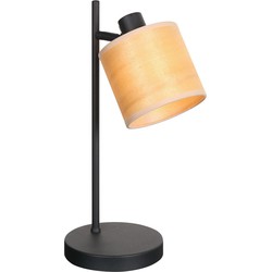 Steinhauer tafellamp Bambus - zwart - bamboe - 19 cm - E14 fitting - 3669ZW