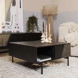 Starfurn Salontafel Madison Black | 80 cm | Vierkant