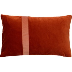 Dutch Decor PIPPA - Sierkussen velvet Potters Clay 30x50 cm - oranje - Dutch Decor