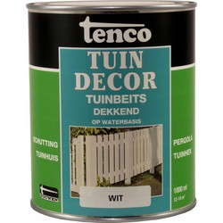 Tuindecor dekkend wit 1l verf/beits - tenco