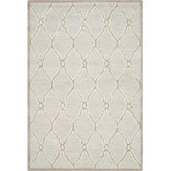 Safavieh Modern Indoor Hand Tufted Area Rug, Cambridge Collection, CAM352, in Light Grey & Ivory, 122 X 183 cm