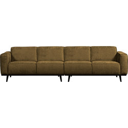 STATEMENT 4-ZITS BANK 280 CM STRUCTURE VELVET BRASS