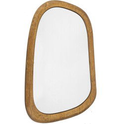 Wandspiegel Asymmetrisch - Spiegel Hout Organisch - Gang Hal Spiegel - Muur Spiegel - 40 x 2 x 62 cm