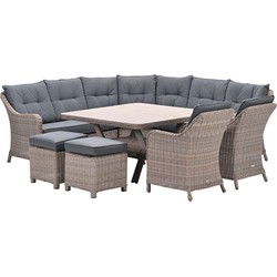 Milwaukee lounge-dining hoekset XL - vintage willow - mystic grey