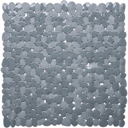 Wicotex Douchemat - vierkant - grijs - steentjes - 53 cm - Badmatjes
