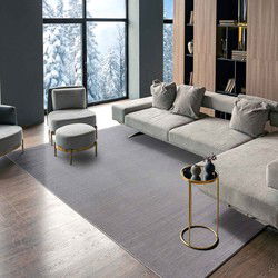 Eleganza vloerkleed - Gestreept Modern Laagpolig - Zilver - 160 X 230 CM