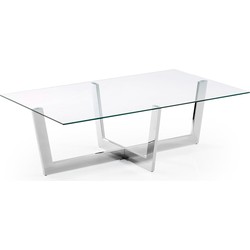 Kave Home - Plam Salontafel transparant glas 120 x 70 cm