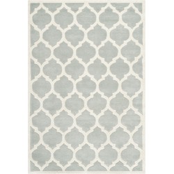 Safavieh Contemporary Indoor Hand Tufted Area Rug, Chatham Collection, CHT734, in Grey & Ivory, 122 X 183 cm