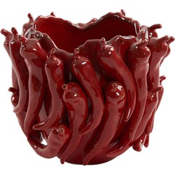 Light & Living - Vaas PEPPER - 25.5x24.5x20.5cm - Rood