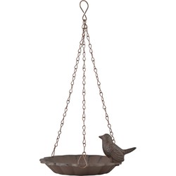 Esschert Design Vogelbad/voederschaal - bruin - gietijzer - D16 x H7,5 cm - drinkschaal voor tuinvogels - Vogelvoederschalen