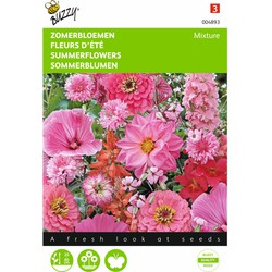 2 stuks - Zomerbloemen Rose Rode Tinten