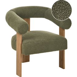 Beliani ILBRO - Fauteuil-Groen-Bouclé
