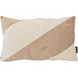 Velvet Swirl Crème/Beige | 30 x 50 cm  | Kussenhoes | Fluweel/Polyester