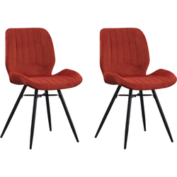 Set van 2 eetkamerstoelen Beau velvet