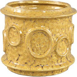 PTMD Bloempot Gregorie - 19x19x17 cm - Keramiek - Geel