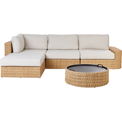 OLIVERI - Loungeset 4-zits - Beige - Kunstrotan