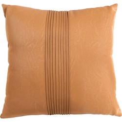 Kussen Leather Look - Vierkant Cognac Bruin - 45x45cm