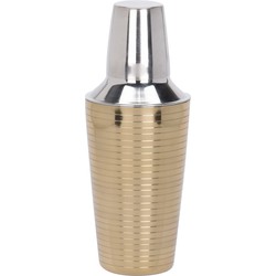 Cocktailshaker - RVS - goud - 500 ml - D9 x H22 cm - Cocktailshakers