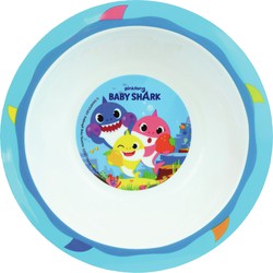 Kunststof ontbijtbordje diep Baby Shark 16 cm - Kinderservies