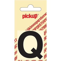 Plakletter Helvetica 40 mm Sticker zwarte letter q - Pickup