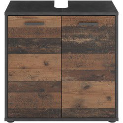 Meubel Onder Wastafel 2 Deuren eiken effect L60 x H59cm - Madoc