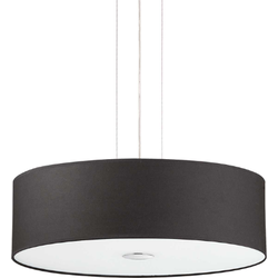 Lampenbaas - Landelijke Hanglamp - Woody - Ideal Lux - Zwart - Binnen - Woonkamer - Eetkamer - Keuken - 5 Lichtpunten - E27 Fitting - 60W