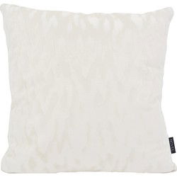 Sierkussen Velvet Stain Crème/Wit | 45 x 45 cm | Velvet / Polyester