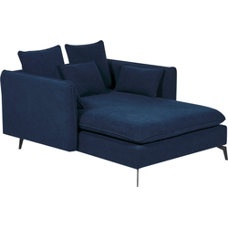 Beliani CHARMES - Chaise longue-Blauw-Polyester