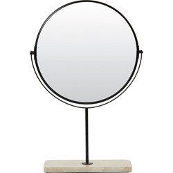 Light&living Spiegel op voet 32,5x12,5x49 cm RIESCO travertin zand-zwart