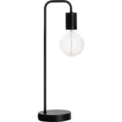 Atmosphera Tafellamp/bureaulampje Design Light - metallic zwart - H46 cm - Bureaulampen