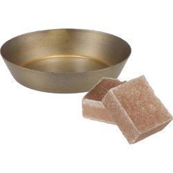 Amberblokjes/geurblokjes cadeauset - sandelhout geur - inclusief schaaltje - Amberblokjes