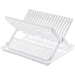 PlasticForte Afdruiprek - 2-laags - wit - met lekbak - 37 x 33 cm - Afdruiprekken