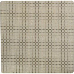 MSV Douche/bad anti-slip mat badkamer - rubber - beige - 54 x 54 cm - Badmatjes
