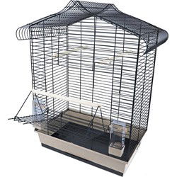 Interzoo vogelkooi Vega zwart/beige