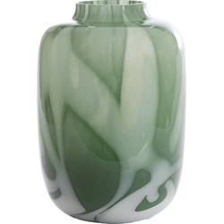 Light&living Vaas Ø24x34 cm KOBALA glas groen-crème