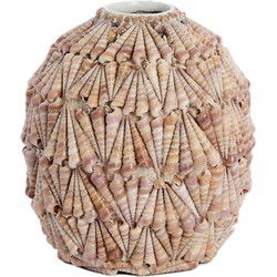 Light & Living - Vaas SHELL - Ø25.5x28cm - Bruin