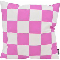 Sierkussen Checker Roze | 45 x 45 cm | Katoen/Polyester